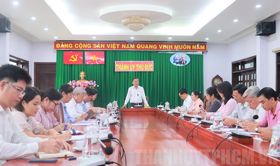 Thành phố Thủ Đức: Đột phá quyết liệt trong việc triển
                        khai thực hiện Nghị quyết số 98/2023/QH15 của Quốc hội